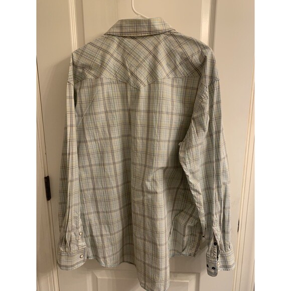 ROUGH STOCK Mens Shirt Size XL Snap Pearl  Buttons Long Sleeve ‎ Western Cowboy - Picture 5 of 14